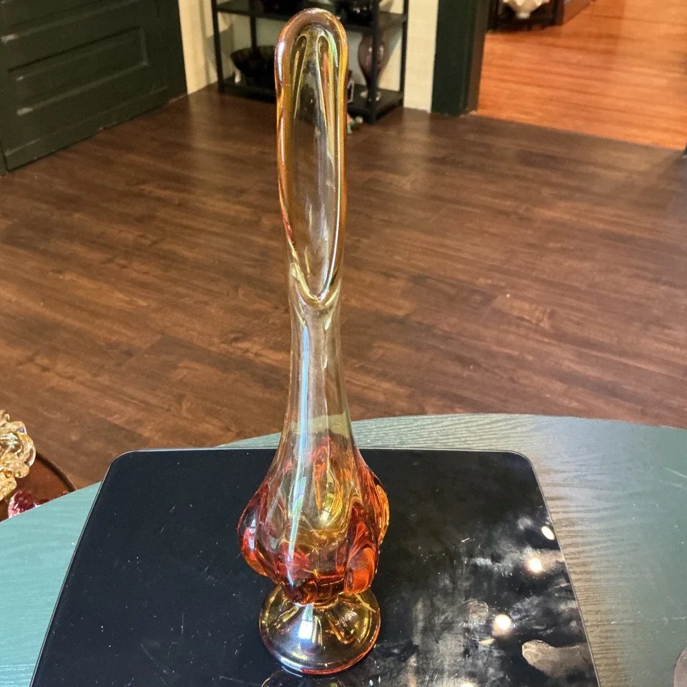 Vintage MCM Viking Glass Six Petal Swung 12